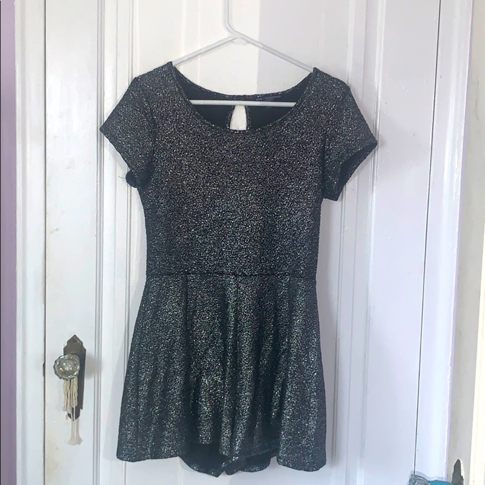 Sparkly Black & Silver Nordstrom’s Romper/Jumpsuit